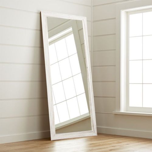  BrandtWorks BM018T Coastal Whitewood Floor Mirror 70.5 x 31.5 White