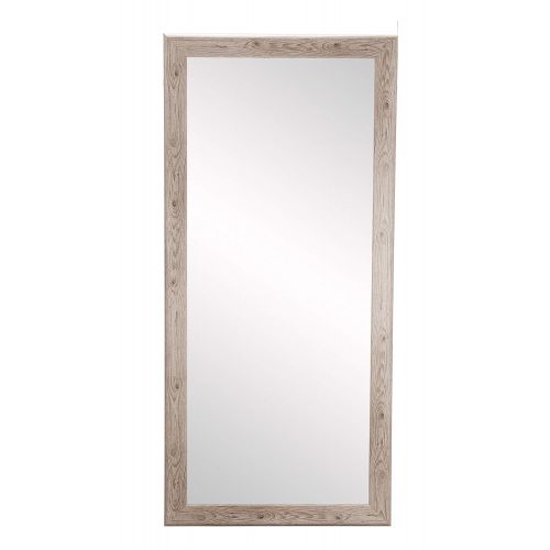  BrandtWorks, LLC Cottage White Wood Floor Mirror 26.5 x 65.5 Barnwood