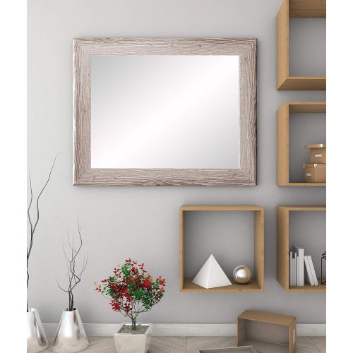  BrandtWorks, LLC Cottage White Wood Floor Mirror 26.5 x 65.5 Barnwood