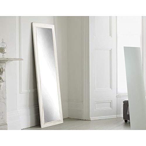  BrandtWorks BM18SKINNY Coastal Whitewood Full Length Mirror, 15.5 x 70.5, White