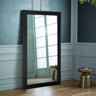 BrandtWorks, LLC BM002T Oversized Wall Mirror, 32 X 71, Matte Black,32 X 71