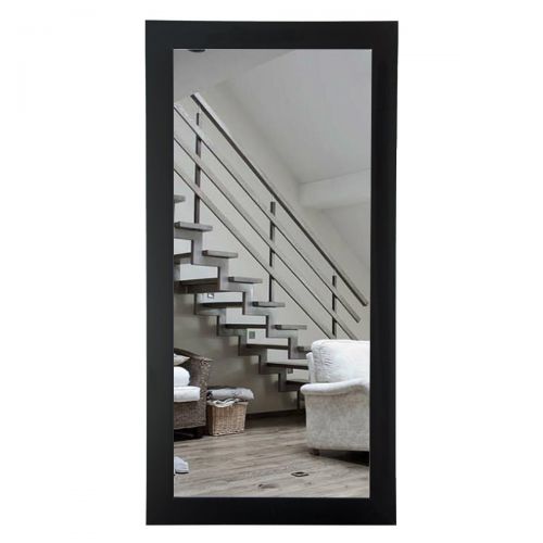  BrandtWorks, LLC BM002T Oversized Wall Mirror, 32 X 71, Matte Black,32 X 71