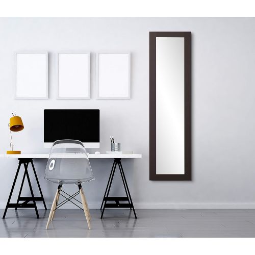  BrandtWorks, LLC BM002T Oversized Wall Mirror, 32 X 71, Matte Black,32 X 71