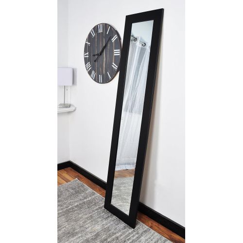  BrandtWorks, LLC BM002T Oversized Wall Mirror, 32 X 71, Matte Black,32 X 71