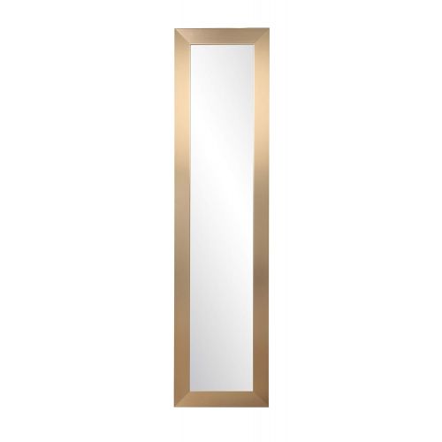  BrandtWorks BM3THINH Modern Over The Door Full Length Dressing Mirror, Matte White, Matte White