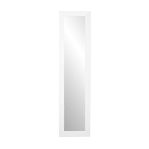  BrandtWorks BM3THINH Modern Over The Door Full Length Dressing Mirror, Matte White, Matte White