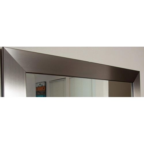  BrandtWorks BM3THINH Modern Over The Door Full Length Dressing Mirror, Matte White, Matte White