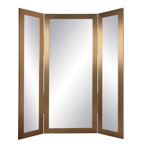  BrandtWorks Modern Silver Tri-Fold Mirror Large