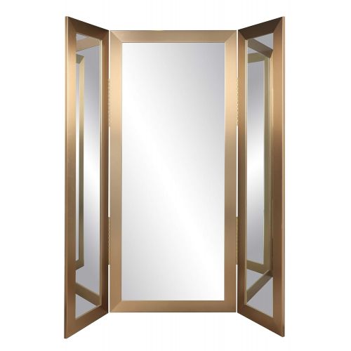  BrandtWorks Modern Silver Tri-Fold Mirror Large