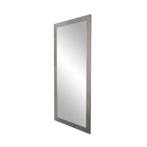  BrandtWorks Stainless Grain Wall Mirror, 32 x 71, Silver