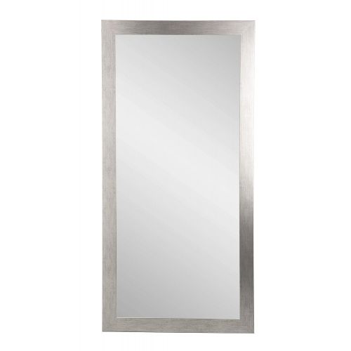  BrandtWorks Stainless Grain Wall Mirror, 32 x 71, Silver