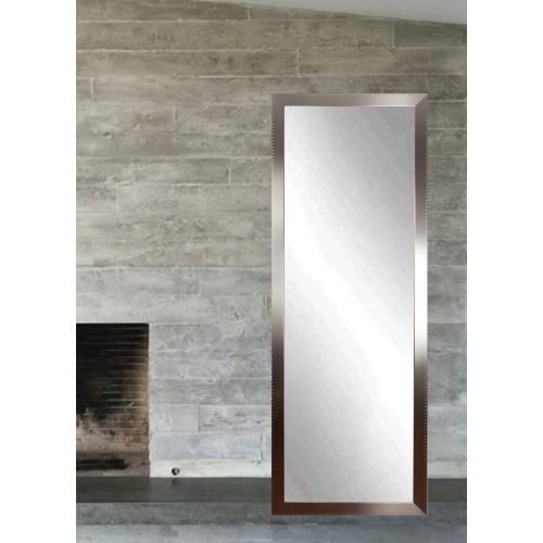  BrandtWorks Embossed Steel Full Length Dressing Leaning Floor Vanity Wall Mirror