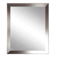 BrandtWorks BM026L2 Embossed Steel Wall Vanity Mirror 30.5 x 48.5 Silver