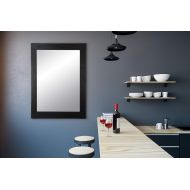 BrandtWorks Wall Mirror, 32 x 55, Flat Scratched Black