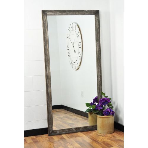  BrandtWorks, LLC BM046T Simply Distressed Chocolate Floor Mirror 32 x 71 Brown