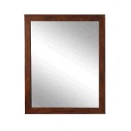 BrandtWorks, LLC BM061-L Mocha Brown Mid Century Wall Mirror 30 x 36