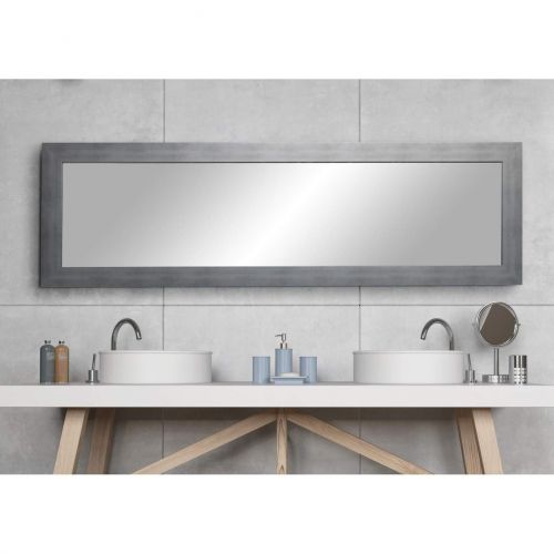  BrandtWorks Cool Muted Silver Slim Full Length Mirror 21.5 x 55