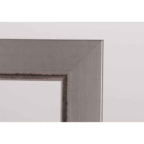  BrandtWorks Wall Mirror, 26.5 x 31.5, Silver Lined with Charcoal Aging Accent