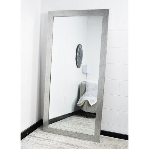  BrandtWorks Organic Silver Grain Full Length Dressing Leaning Floor Vanity Wall Mirror