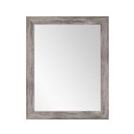 BrandtWorks Weathered Barn Wood Vanity Wall Mirror 33 x 37 Gray