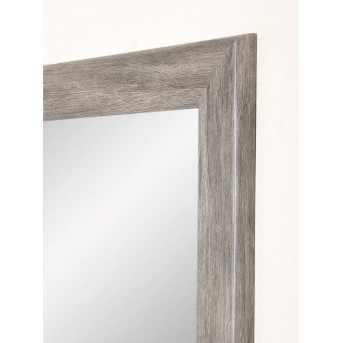  BrandtWorks Weathered Barn Wood Vanity Wall Mirror 33 x 37 Gray