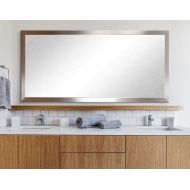 BrandtWorks Embossed Steel Floor Vanity Wall Mirror 30.5 x 64.5 Silver