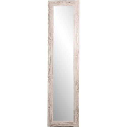  BrandtWorks BM8THIN Oyster Grain Full Length Mirror, 21.5 x 71, White