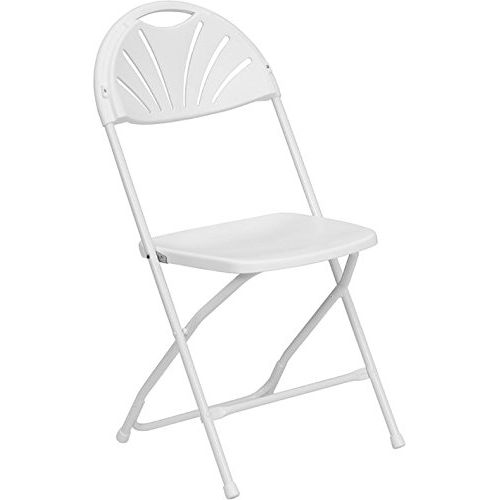  Brandz HERCULES Series 800 lb. Capacity White Plastic Fan Back Folding Chair [LE-L-4-WHITE-GG] electronic consumers