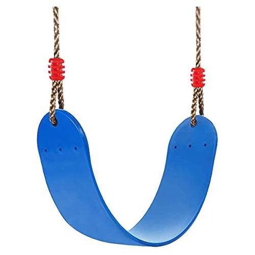  Braoses elastic childrens swing colour Eva soft board U-swing board swing seat swing board load up to approx. 150 kg Swing for Children Garden Indoor Outdoor (Blue)