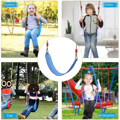  Braoses elastic childrens swing colour Eva soft board U-swing board swing seat swing board load up to approx. 150 kg Swing for Children Garden Indoor Outdoor (Blue)