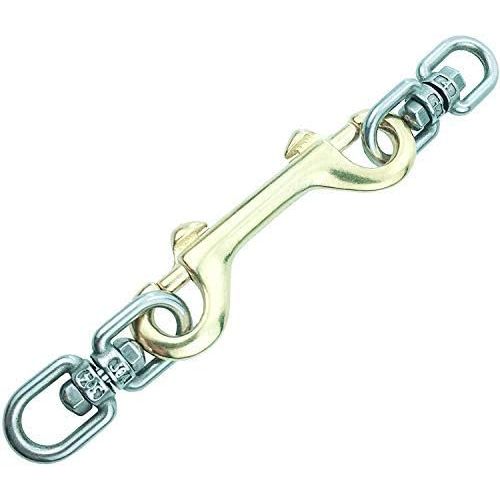  [아마존베스트]Joyce Lindberg Brass Double End Snap Hook Clip Diving Hook 3.5 Inch 4 PCS for Diving pet Luggage Outdoor Mountaineering Tactical Equipment