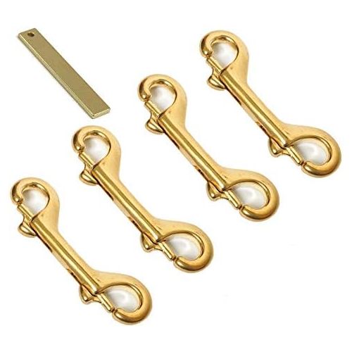  [아마존베스트]Joyce Lindberg Brass Double End Snap Hook Clip Diving Hook 3.5 Inch 4 PCS for Diving pet Luggage Outdoor Mountaineering Tactical Equipment