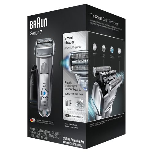 브라운 Braun Series 7 790cc Mens Electric Foil Shaver, Rechargeable and Cordless Razor with Clean & Charge Station