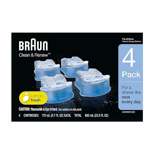 브라운 Braun Clean & Renew Refill Cartridges CCR - 22.8 fl oz (Pack of 4)