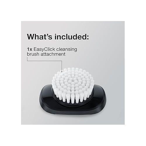 브라운 Braun EasyClick Cleansing Brush Attachment for Series 5, 6 and 7 Electric Razors, Compatible with Electric Shavers 5018s, 5020s, 6075cc, 7071cc, 7075cc, 7085cc, 7020s, 5050cs, 6020s, 6072cc, 7027cs