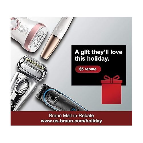 브라운 Braun Electric Razor for Men, M60b Mobile Electric Foil Shaver, Washable