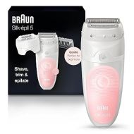Braun Epilator Silk-epil 5 5-620, Hair Removal Device, Epilator for Women, Shaver & Trimmer, Cordless, Rechargeable, Wet & Dry , 6 Piece Set