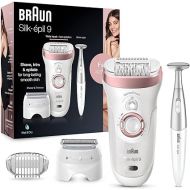 Braun Silk-epil 9 9-890, Facial Hair Removal for Women, Hair Removal Device, Bikini Trimmer, Womens Shaver Wet & Dry, Cordless and 7 extras