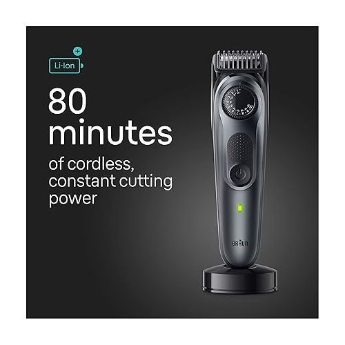 브라운 Braun All-in-One Style Kit Series 5 5470, 8-in-1 Trimmer for Men with Beard Trimmer, Body Trimmer for Manscaping, Hair Clippers & More, Ultra-Sharp Blade, 40 Length Settings, Waterproof