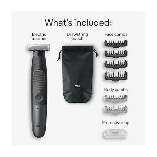 브라운 Braun Series XT5 - Beard Trimmer, Shaver and Electric Razor for Men, Body Grooming Kit for Manscaping, Durable One Blade, One Tool for Stubble, Hair, Groin, Underarms, XT5100