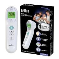 Braun No Touch 3-in-1 Thermometer, BNT100 - Professional Accuracy and Color Coded Fever Guidance for Babies, Toddlers, Kids and Adults