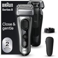 Braun Series 8 Electric Razor for Men, with 4+1 Shaving Elements & Precision Long Hair Trimmer, Close & Gentle Even on Dense Beards, Wet & Dry Electric Razor with 60min Runtime, 8517s Galvano Silver