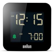Braun Digital Travel Alarm Clock with Snooze, Compact Size, Negative LCD Display, Quick Set, Crescendo Beep Alarm in Black, Model BC08B (1-Pack)