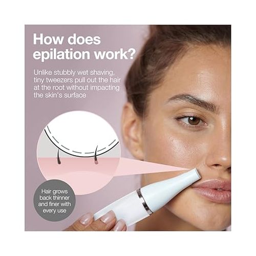 브라운 Braun Face Epilator Facespa Pro 910, Facial Hair Removal for Women, Hair Removal Device, Epilator for Women, 2 in 1 Epilating and Cleansing Brush