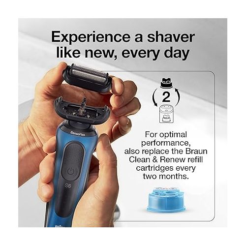 브라운 Braun Series 5 53B Electric Shaver Head, Black ? Designed for Series 5 and Series 6 shavers (new generation)
