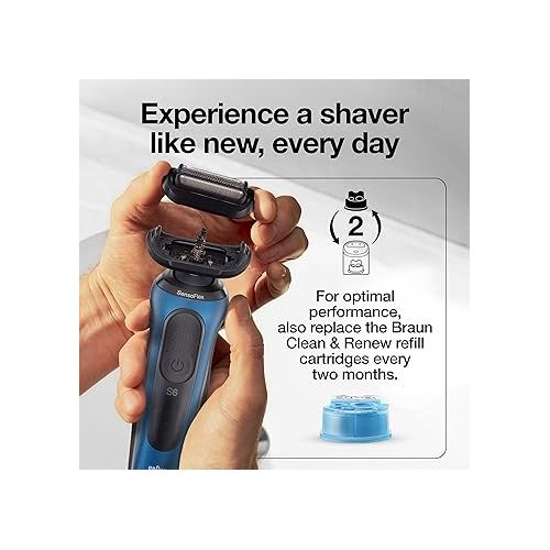 브라운 Braun Series 5 53B Electric Shaver Head, Black - Designed for Series 5 and Series 6 shavers (new generation)