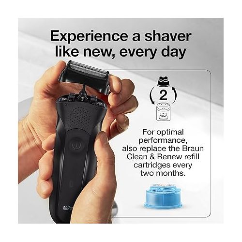 브라운 Braun Series 3 Electric Shaver Replacement Head - 21B - Compatible with Electric Razors 300s, 310s, 3010BT