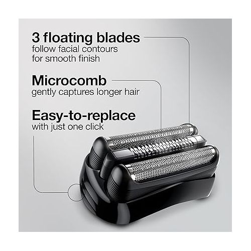 브라운 Braun Series 3 Electric Shaver Replacement Head - 21B - Compatible with Electric Razors 300s, 310s, 3010BT