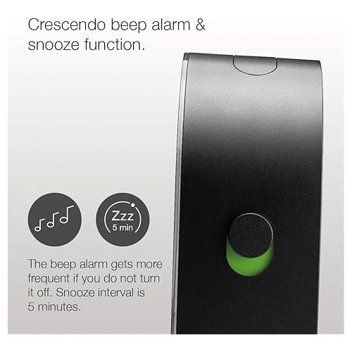 브라운 Braun BC-22-B Classic Analogue Alarm Clock, Rising Alarm, Snooze Function, Backlight, Silent Movement, Black