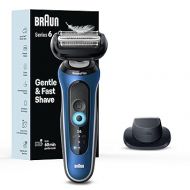 Braun Electric Shaver for Men, Series 6 6120s, Wet & Dry Shave, Turbo & Gentle Shaving Modes, with Precision Trimmer & Pouch, Blue